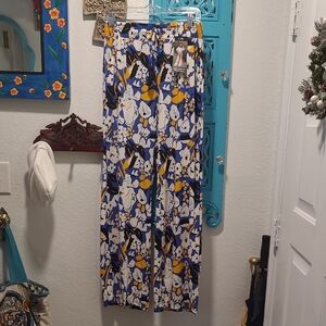 Floral Print Wide-Leg Pants